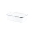Rectangle Clip Plastic Container Clear with Dark Grey 2.4L