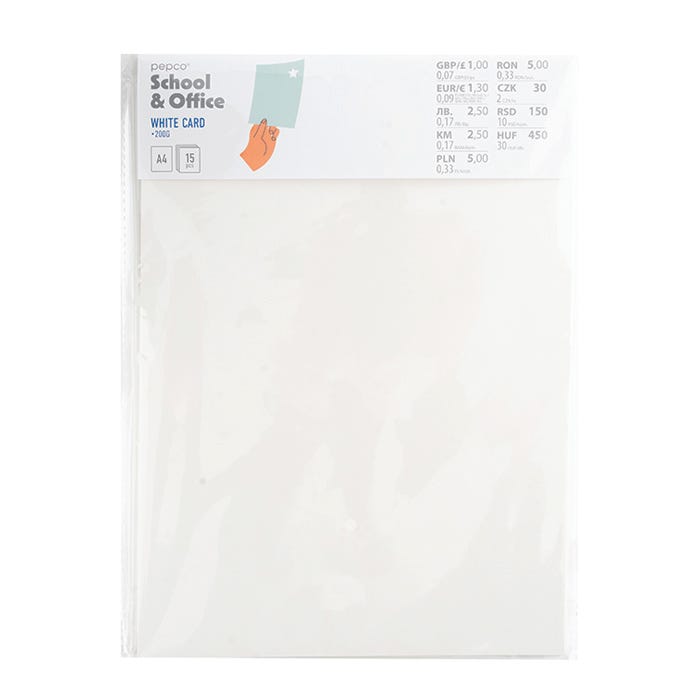 School & Office A4 White Card (Pack of 15)