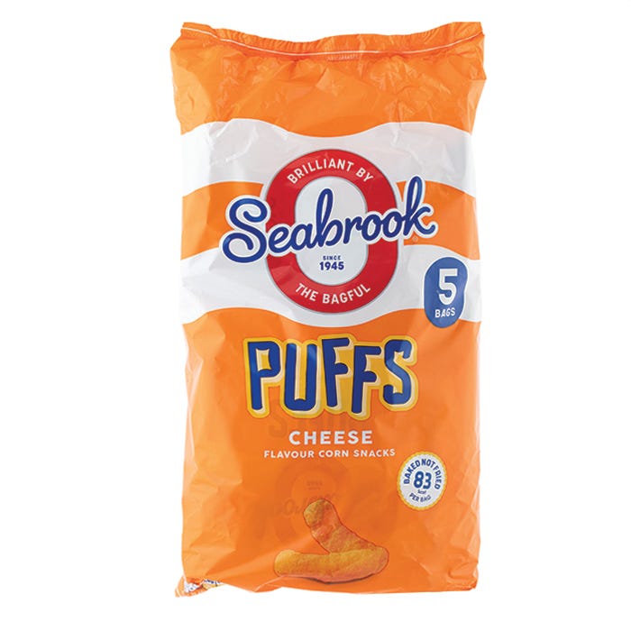 Seabrook Cheese Puffs (Pack of 5 x 16g)