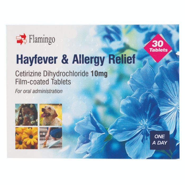 Flamingo Hayfever & Allergy Relief Tablets, 10mg (Pack of 30)